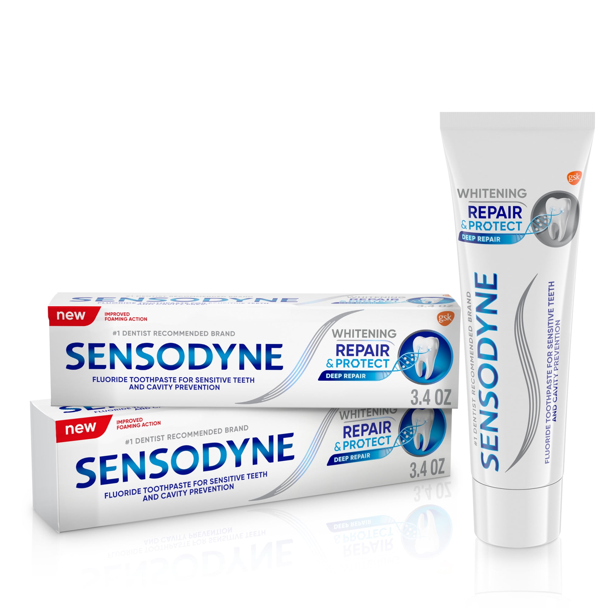 ingen succes Montgomery Sensodyne Repair and Protect Whitening Sensitive Toothpaste, 3.4 Oz, 2 Pack  - Walmart.com