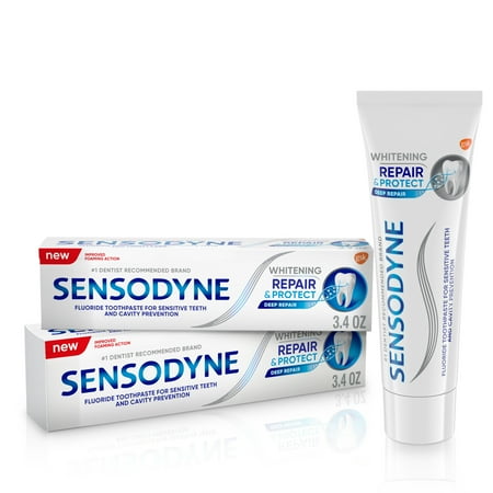 Sensodyne Repair and Protect Whitening Sensitive Toothpaste  3.4 Oz  2 Pack