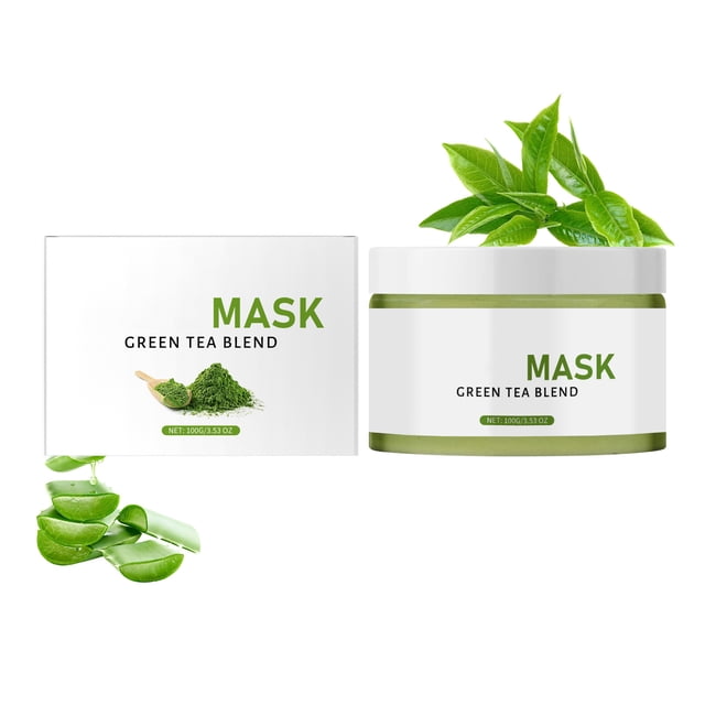 Mascarilla facial de arcilla de té verde | Limpieza profunda de poros y eliminación de puntos negros | Cuidado antioxidante nutritivo para la piel | Fórmula suave para piel grasa, seca y sensible
