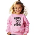 thumbnail image 3 of Cute But Feral Raccoon Funny Sweatshirt for Youth and Toddler Boys and Girls Pink Sweatshirt 4T, 3 of 5