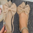 thumbnail image 2 of Women's Bowknot Pointed Toe Slingback Flats Shoes Comfortable Slip On Walking Flat Low Heel Dress Shoes Brown Size 6.5, 2 of 6