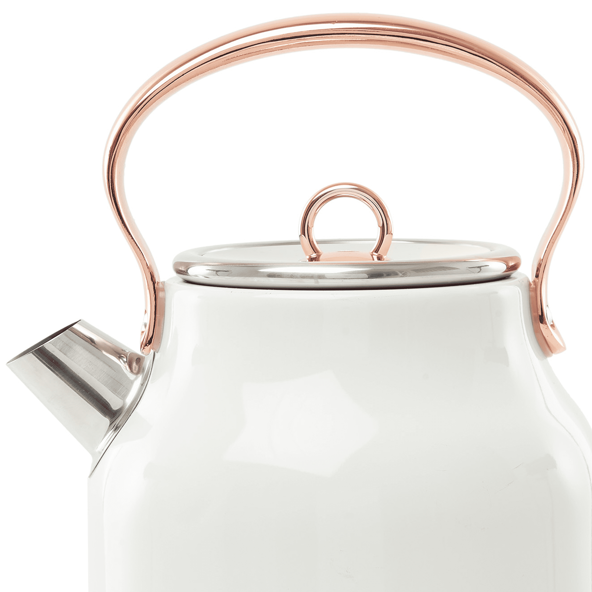 Haden Heritage 1.7 Liter Stainless Steel Electric Kettle, Ivory / Copper - 75089