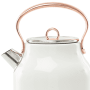 Haden Heritage 1.7 Liter Stainless Steel Electric Kettle, Ivory / Copper - 75089