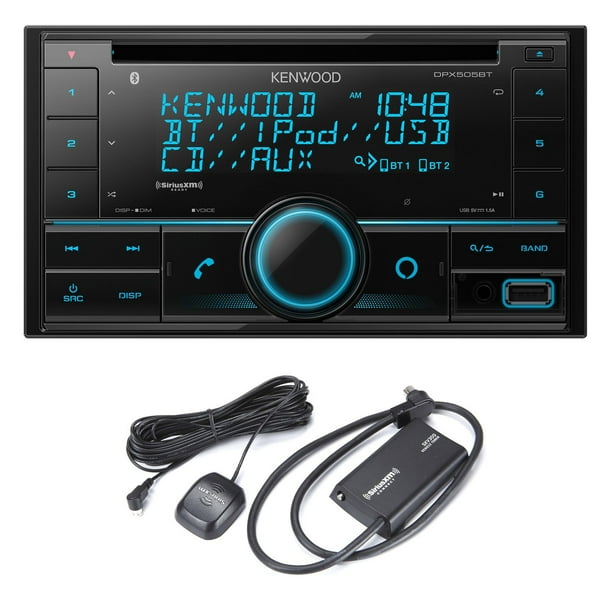 Kenwood DPX505BT Bluetooth USB Double DIN CD receiver with a Sirius XM