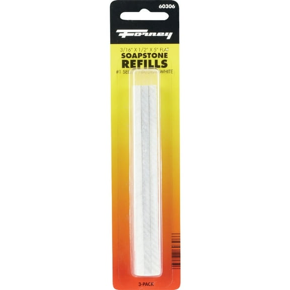 Forney 60306 5" X 1/2" X 3/16" Flat Soapstone Refill 3 Pack