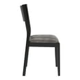 thumbnail image 4 of Furniture of America Kapok Wood Padded Dining Chair in Black and Gray (Set of 2), 4 of 7