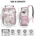 thumbnail image 3 of Farmhouse Romantic Rose and Peony Insulated Cooler Backpack - 20L Durable & Lightweight for Parties, 3 of 6