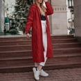 thumbnail image 2 of Vedolay Womens Tops Women's Casual Jackets Button Down Long Sleeve Stretch Classic Casual Coat,Red S, 2 of 5