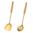 thumbnail image 1 of Juego de utensilios de cocina de acero inoxidable, Juego de utensilios de cocina dorados de 2 piezas, 1 of 5