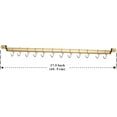 thumbnail image 2 of Pot and Pan Hanging Rack Wall Mounted Kitchen Rail with 12 Hooks Double Pipe, Golden, 2 of 5