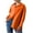Orange, variant on Business Casual Tops for Women Turndown Collar Shirts Split Back Buttons Tops Loose Work Office Shirts