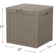 thumbnail image 2 of 35 Gallon Lockable Resin Deck Box, Waterproof & UV-Resistant Outdoor Storage Box for Outdoor Cushion Storage, Garden Tools & Pool Accessories Storage, Gray, 2 of 7