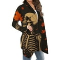 thumbnail image 6 of Wensltd Women Halloween Long Sleeve Open Front Cardigan Pattern Pumpkin Lightweight Coat, 6 of 6