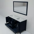 thumbnail image 6 of Jacques 60 in. W Navy Blue Double Bath Vanity, Carrara Marble Top, and 58 in. Mirror, 6 of 9