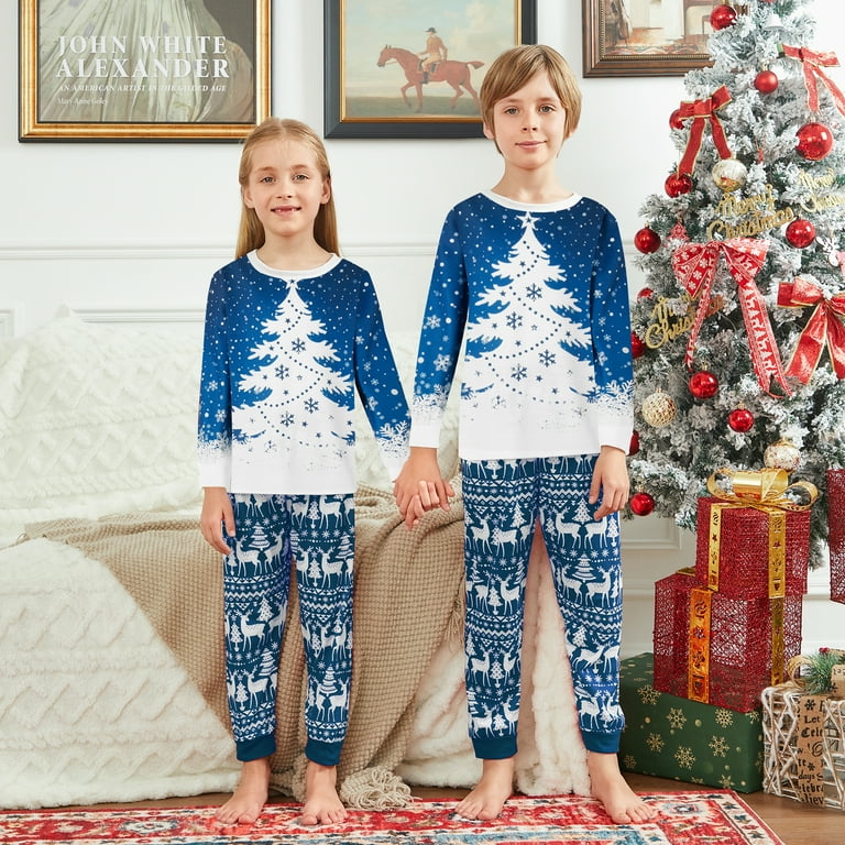 Christmas tree and reindeer pajamas hot sale