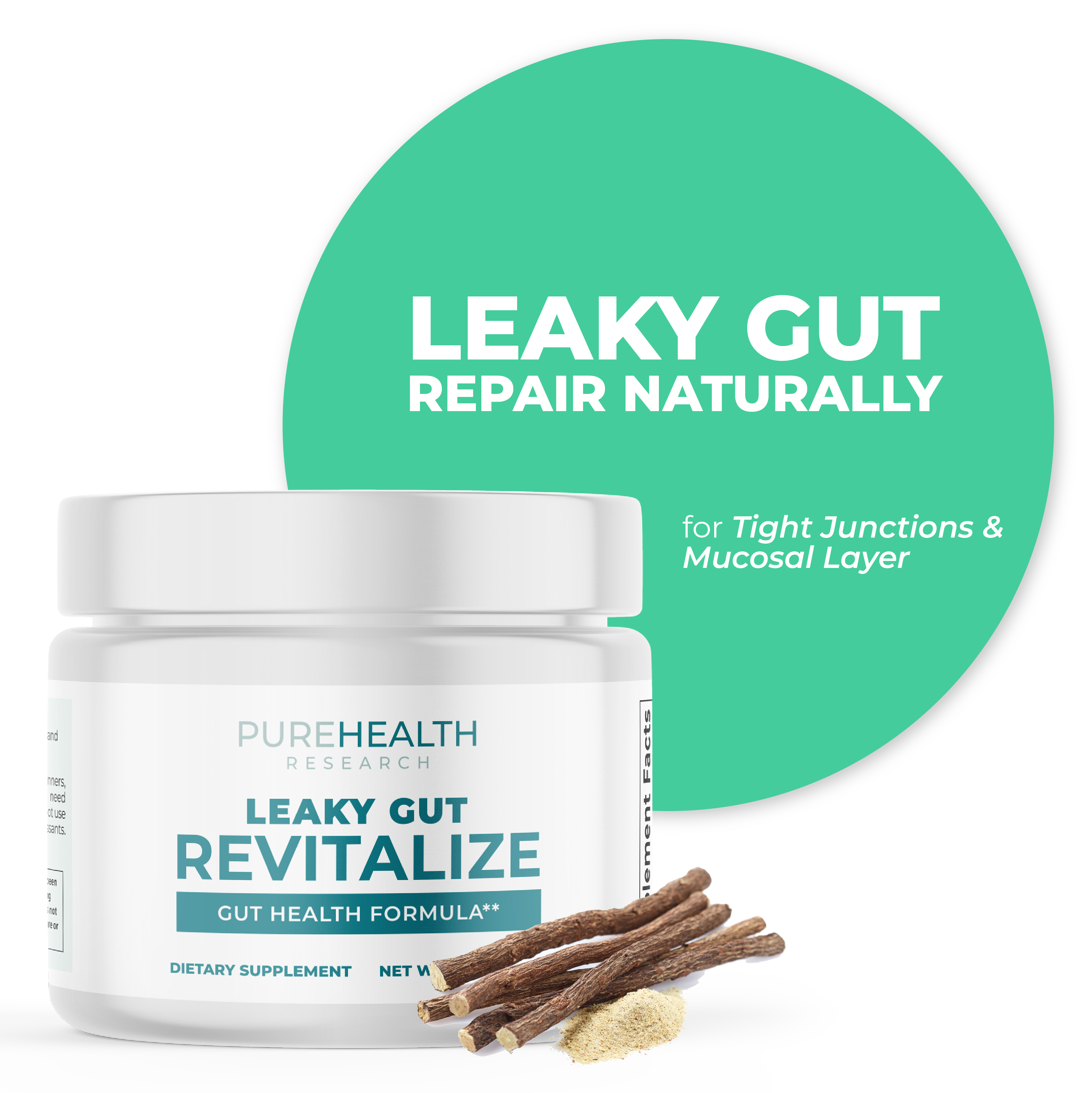 Healthy Gut Revitalizer Powder by PureHealth Research for Leaky Gut