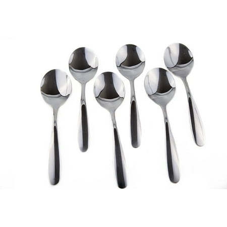 - (Pack of 6) Solid Serving Spoon Stainless Steel - Mirror Finish for Elegant Buffet Serving