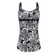 thumbnail image 3 of Gibobby Traje de baño de una pieza Traje de baño de temperamento de moda Traje de baño de falda de tamaño Traje de baño de doble hombro Halter Traje de b(C,XL), 3 of 5