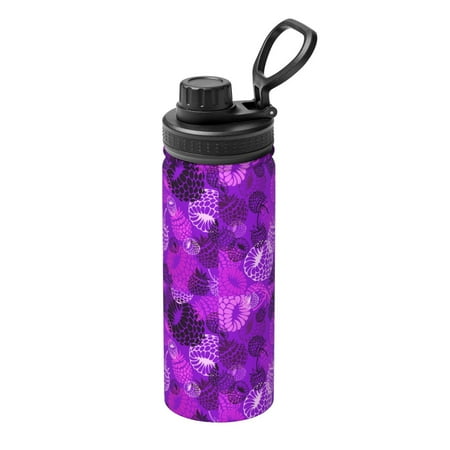 

Ocsxa Berry Raspberry Print 18oz Stainless Steel Water Bottle Unisex Water Bottle Insulated Sports Water Cup Flask for Cold Water Drinks/Sports/Travel/Car/School