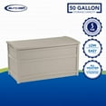 Suncast DB5000 50 Gallon Outdoor Storage Stay Dry Resin Patio Deck Box