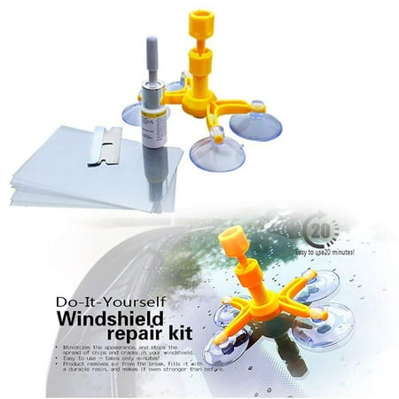 Windscreen Repair Kit,EECOO Glass Crack Resin Sealer Quick Fix DIY Car Auto Kit Window Glass Scratch Repair Kits For Chip &
