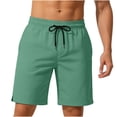 thumbnail image 6 of Afuyipoi Men’s 5" Quick-Dry Swim Shorts with Liner, Waterproof Zip Pocket Drawstring Elastic Waist Lightweight Running Beach Summer Shorts Green Size 3XL, 6 of 10