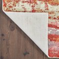 thumbnail image 5 of HomeRoots 508878 6 x 9 ft. Pink & Red Abstract Hand Loomed Stain Resistant Rectangle Area Rug, 5 of 5