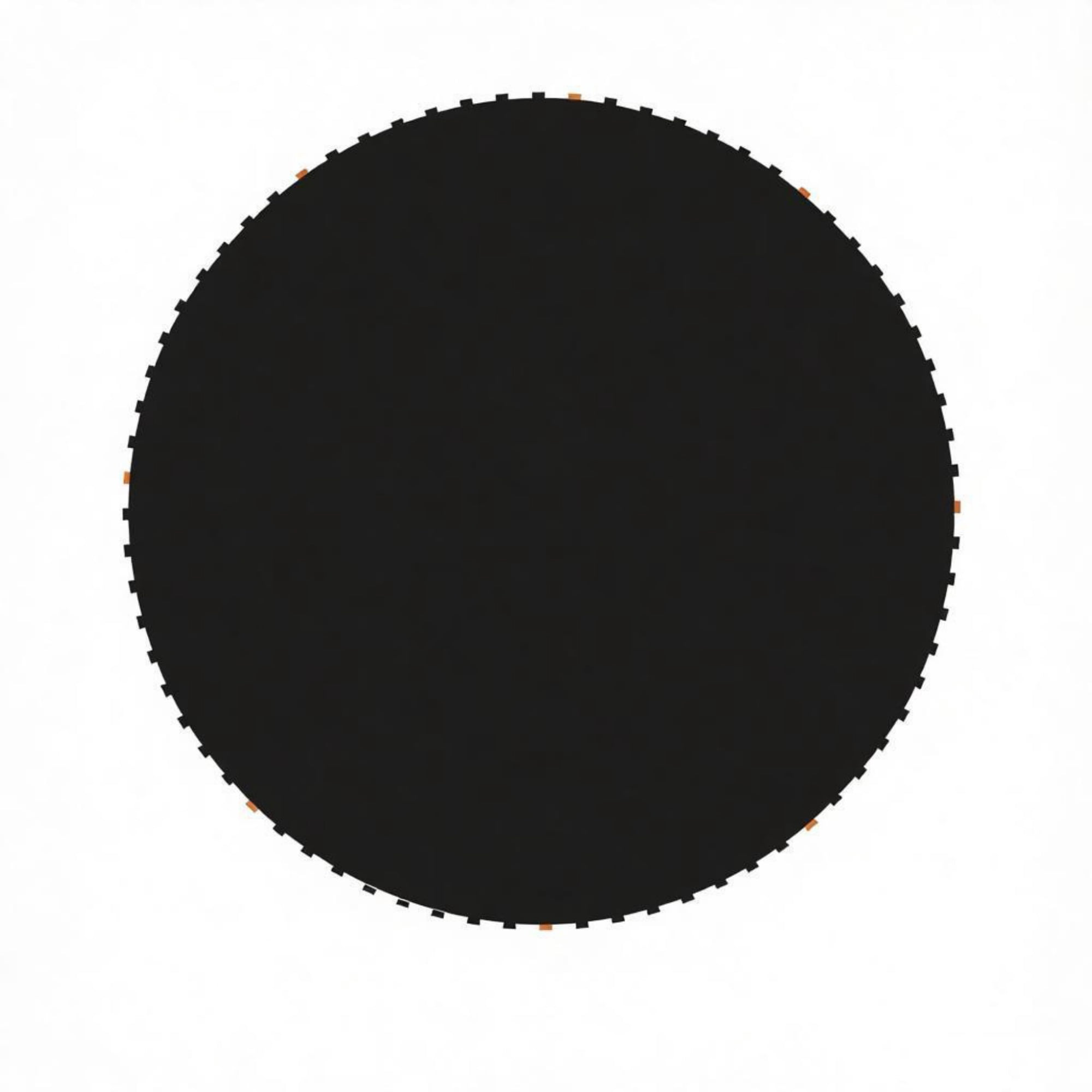 12' Trampoline Replacement Mat, 72 V-Hooks, Fits 5.5" Springs, for Backyard Old Trampoline Surface Upgrade, Black (Spring & Frame Not Included)