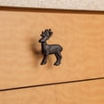 thumbnail image 5 of Set of 6 Rustic Brown Cast Iron Deer Drawer Pulls - Decorative Cabinet Knobs for a Charming Woodland Touch - Rustic Home Decor Accessories - 2 Inches Long, 5 of 5