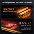 thumbnail image 4 of Laptop Gamer Machenike L16S R7 7745HX RTX 5060 16'' QHD 300Hz 16GB RAM 1TB SSD Windows 11 Pro Teclado Español Gris, 4 of 7