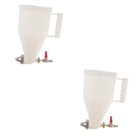 Billuyoard Herramienta neumática de pulverización de aire de 3,5 l, pulverizador de pintura HVLP de alimentación por gravedad, plástico Tipo 1 2piezas