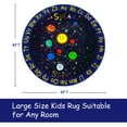 thumbnail image 5 of Assile 4 x 4 feet Kids Solar System Educational Rug Galaxy Outer Space Non Slip Kids Rugs Kids Playmat Planet Rug for Playroom Bedroom Nursery Playroom Classroom, 5 of 7