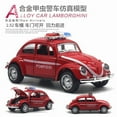 thumbnail image 3 of 1:32 Alloy Beetle police car fire truck Pull back car model hot selling children's toy gift, 3 of 8