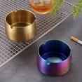 thumbnail image 2 of 1 Pce Cendriers Simples en Acier Inoxydable Cône pour Salon Bureau Plateau de Rangement Petit Cendrier Coloré, 2 of 8