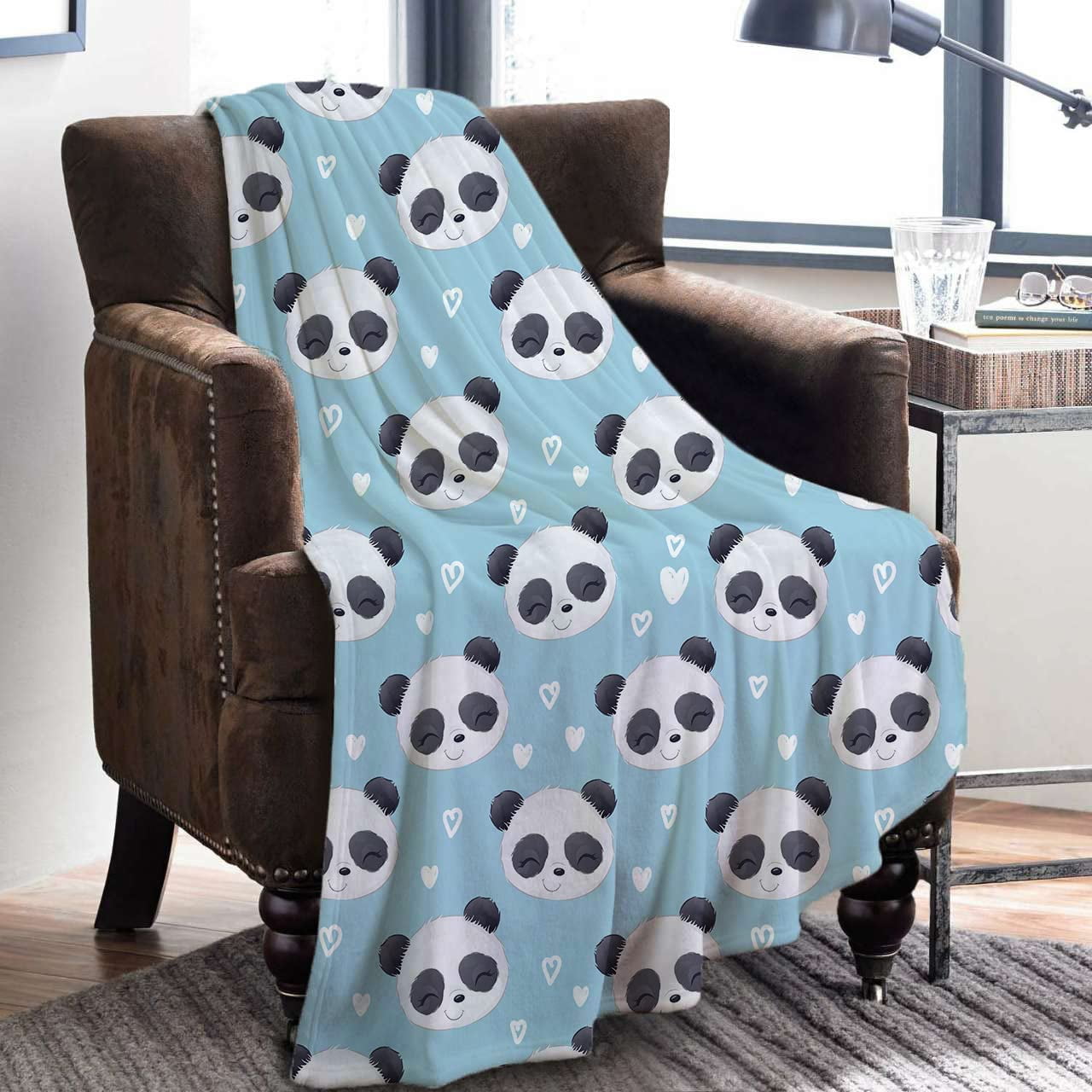 Panda Blanket for Boys Girls , Kid Panda Blanket and Throw for Couch