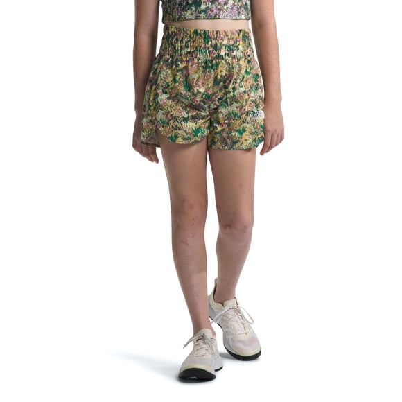 Pantalones cortos THE NORTH FACE Never Stop Woven para niñas, color morado