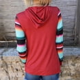 thumbnail image 4 of Posijego Hoodies for Women Trendy Color Block Hooded Sweatshirts Pocket Front Pullover Tops with Drawstring, 4 of 5