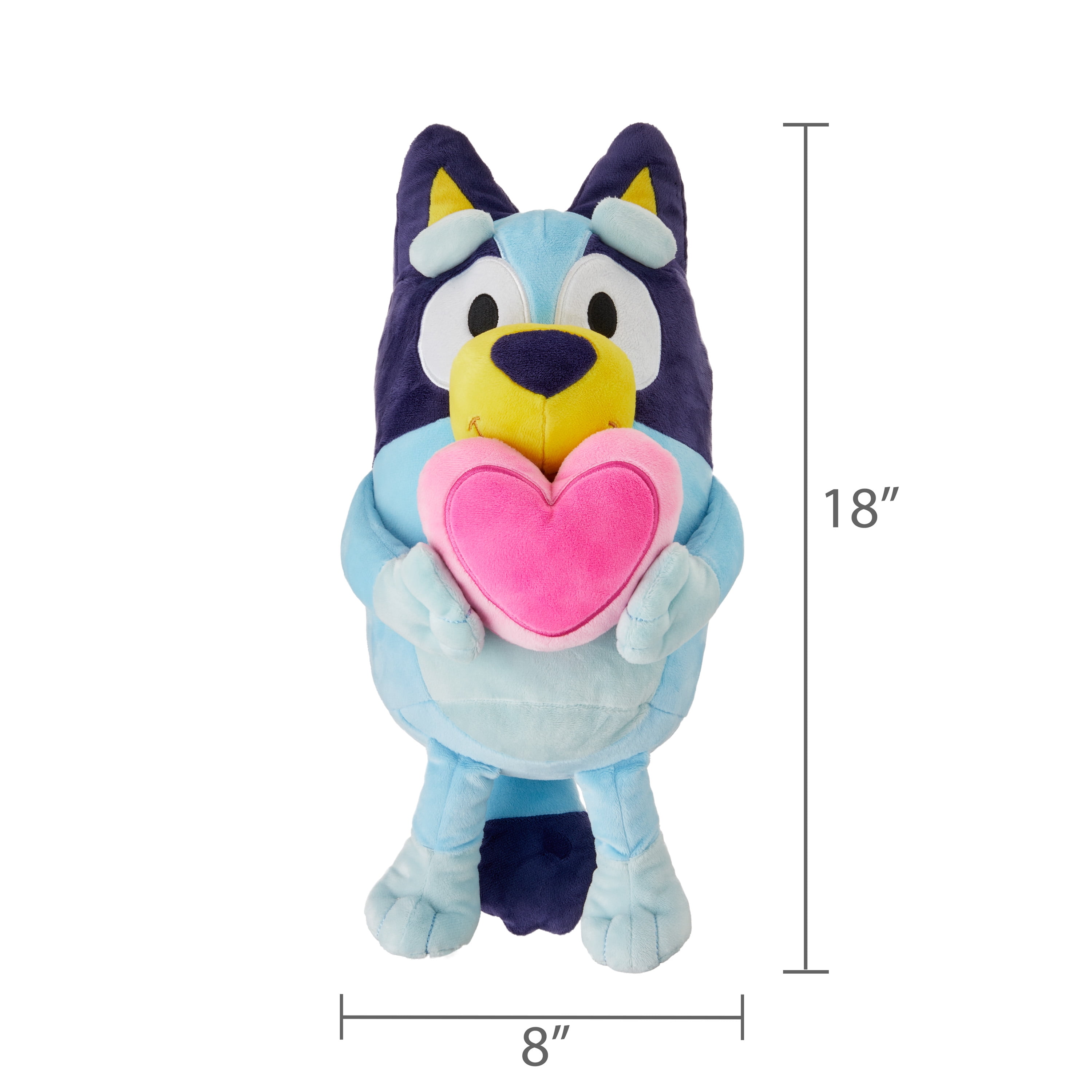 Bluey Large Plush, 17 inches, with Heart, by Ruz