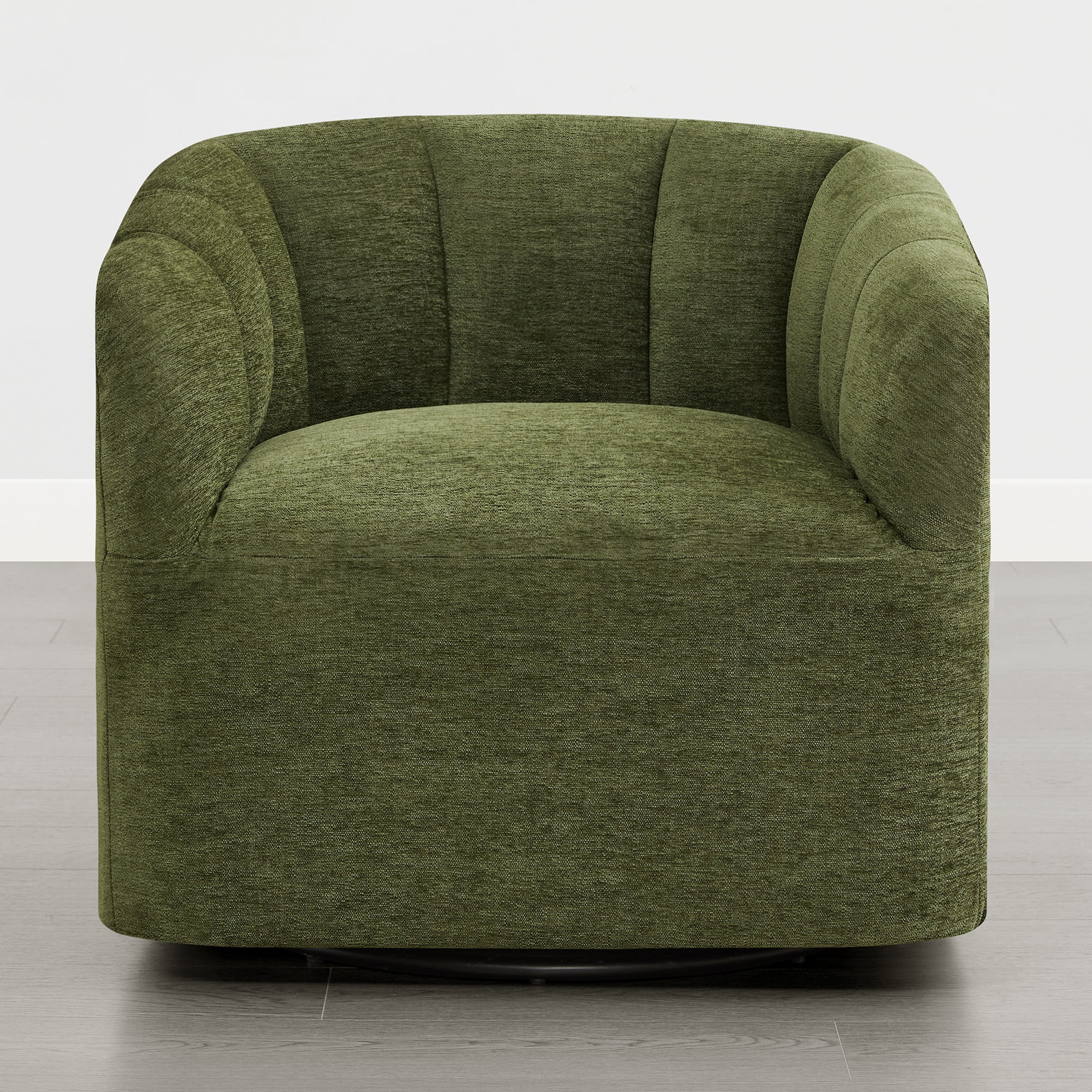 Spruce & Spring Swivel Accent Chair for Living Room, Barrel Armchair for Bedroom Reading Nook, Green