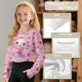 thumbnail image 6 of COEQINE Girls Crop Top Sweatshirt Long Sleeve Crewneck Fall Winter Pullover Cute Casual Loose Fit Streetwear Clothes for Teen Kids Age 5-6, Axolotl Strawberry Pink, 6 of 7