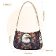 thumbnail image 3 of FORMRS Womens Shoulder Bag with Chain Strap Clutch Purse Cute Tote Handbag, Brown Abstract Eagle, 3 of 7