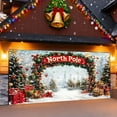 thumbnail image 3 of ERK 1Pcs Porte de Garage Fond Enneigé Flocons de Neige Fête de Famille Intérieur Extérieur, 3 of 3