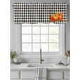 thumbnail image 2 of Thanksgiving Pumpkin Valances for Windows Fall Maple Leaf Black White Check Kitchen Valance Curtain Rod Pocket Small Curtains for Cafe Bathroom Laundry Basement 42" x 18", 2 of 8