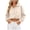 Beige, variant on Women's Half Zip Crop Sweatshirt - Drawstring Hem Drop Shoulder Pullover Top, Casual Long Sleeve Cropped Blouse, Solid Colors