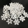 thumbnail image 2 of Clearance YOHOME 50Pcs White Wood Snowflakes Christmas Decoration for Home Xmas Tree Ornaments Pendants Hanging New Year Decorations B, 2 of 3