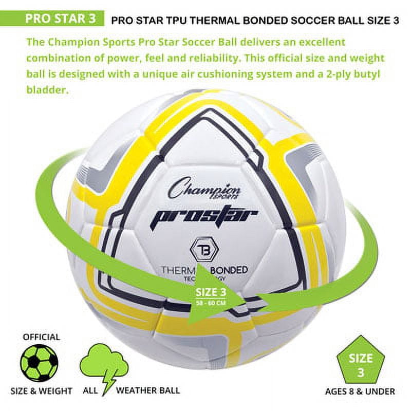 ChampionSportsThermalBondedSoccerBall–OfficialSizeandWeight–AllWeatherPlay