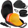 thumbnail image 1 of Yewltvep Estuche de viaje para gorras de béisbol Estuche rígido para gorras de béisbol Bolsa de almacenamiento para 6-7 Organizador de gorras de béisbol para viajes con asa de transporte y correa para, 1 of 5