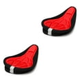 thumbnail image 2 of Scienceny Bicicleta Transpirable Big Bum Funda de cojín de asiento Ciclismo de carretera Algodón Antideslizante Amortiguador Almohadilla de sillín Rojo 2piezas Scienceny  CBP181372, 2 of 6