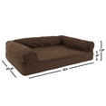 thumbnail image 3 of Dog Bed Orthopedic Pet Sofa Bed with Memory Foam and Foam Stuffed Bolsters 30x20.5x7.5 Bro, 3 of 6
