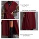 thumbnail image 1 of Chaqueta larga de lana cómodas mangas farol con lazo en la cintura abrigo largo para mujer solapa grande patrón étnico cálido para ir de compras ANGGREK Otros, 1 of 7